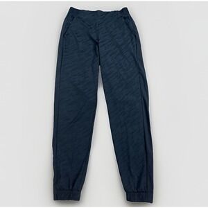 Athleta Brooklyn Textured Jogger Pants Black Athleisure Travel Women 2